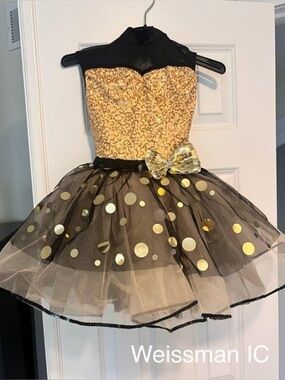 Weissman Black and Gold IC tap/jazz costume